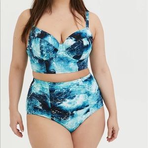 Torrid Ocean Blue 2 Piece Bathing Suit